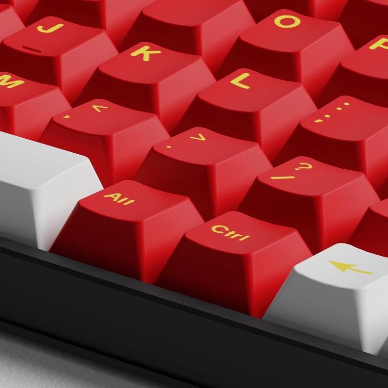 Sumgsn 160 Keys Doubleshot Keycaps Cherry Profile Classic Red Keycaps Set 7u Spacebar Fit for 61/64/87/104/108 Cherry Mx Switches ISO ANSI Layout Mechanical Keyboards Alice Keyboards - Image 5